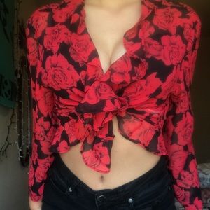 🥀RED ROSE BLOUSE🥀